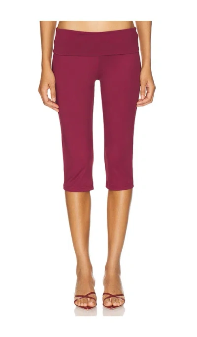 Amelie Teje Capri Pant In Burgundy