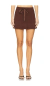 Amelie Teje Tie Up Skort In Chocolate