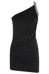 Amen One-shoulder Mini Dress With Stone-embellished Strap In Blue