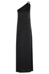Amen One-shoulder Dress With Draped Side In Black