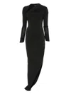 Amen Asymmetrical Draped Dress In Black