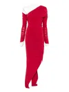Amen Asymmetric Dress In Red