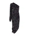 Amen Asymmetric Sequin Dress In Black