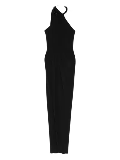 Amen Bead-detail Maxi Dress In Black