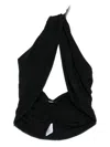 Amen Beaded Halterneck Top In Black