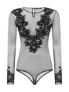 Amen Embellished Bodysuit In Black
