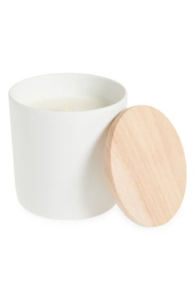 Amen Chakra 05 Eucalyptus Scented Candle In White