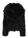 Amen Textured Shaggy Jacket In Black