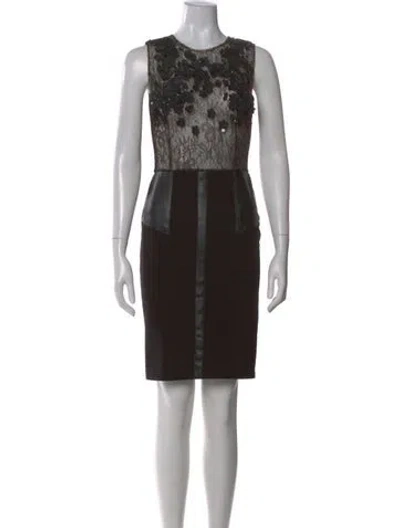 Pre-owned Amen Crew Neck Knee-length Dress In Black