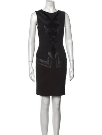 Pre-owned Amen Crew Neck Knee-length Dress In Black