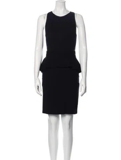 Pre-owned Amen Crew Neck Mini Dress In Black