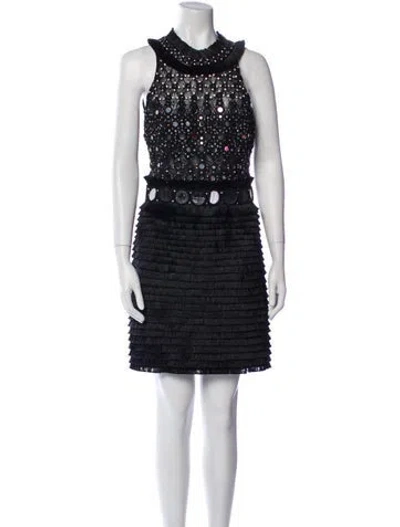 Pre-owned Amen Crew Neck Mini Dress In Multi