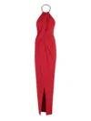 Amen Crystal-embellished Halterneck Dress In Red