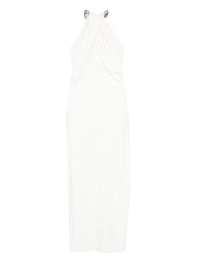 Amen Crystal-embellished Halterneck Dress In White