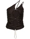 Amen Cut-out Asymmetric Top In Braun
