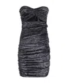 Amen Dress In Crush Velvet In Black