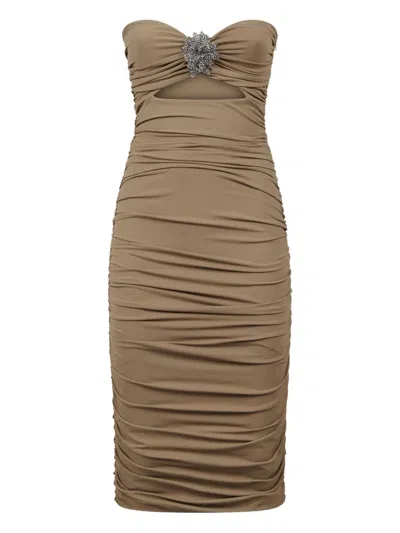 AMEN CUT-OUT MIDI DRESS