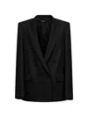 Amen Double-breasted Blazer In Black
