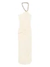 Amen Draped-detailing Maxi Dress In Yellow