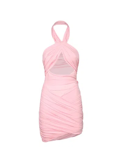 Amen Draped-design Mini Dress In Pink