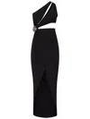 Amen Lycra One-shoulder Draped Ring Mini Dress