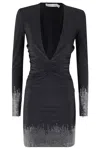 Amen Dress In Lycra In Black Crystal