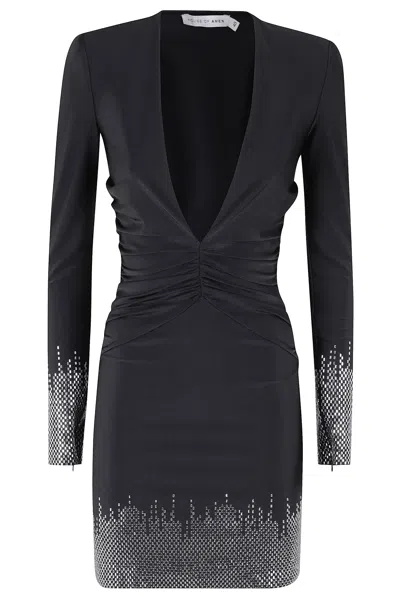 Amen Dress In Lycra In Black Crystal