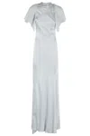 Amen Satin Dress With Swarovski Accents