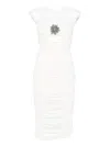 Amen Dress With Cut-out Detail In White In White