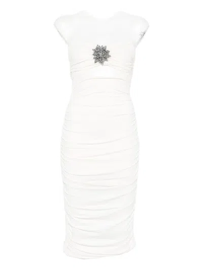 AMEN AMEN DRESS WITH CUT-OUT DETAIL IN WHITE