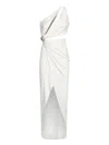 Amen Jersey Dress In White With Crystals