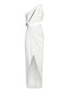 Amen Jersey Dress In White With Crystals