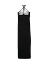 Amen Crystal-embellished Gown In Black+crystal