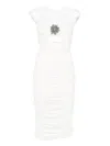 Amen Dress With Cut-out Detail In White In White