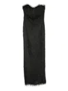 Amen Embellished Fringed Maxi Dress In Black