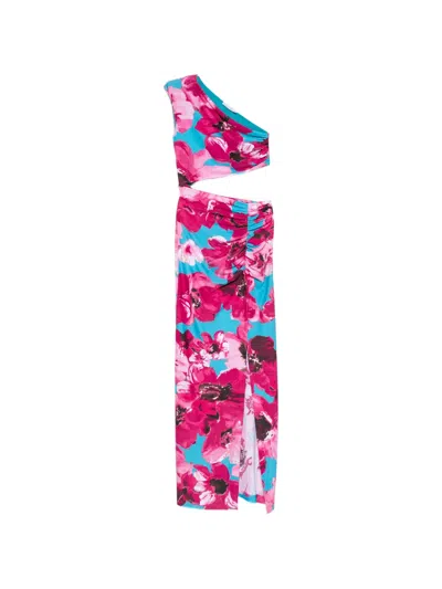 Amen Floral-print Cut-out Maxi Dress In Multi