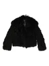 Amen Textured Shaggy Jacket In Animal Print