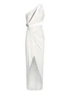 Amen Jersey Dress In White With Crystals In White