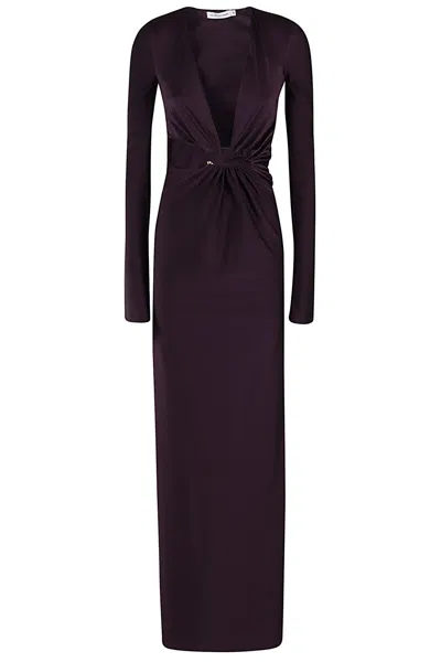 Amen L Dress In Lycra W Piercing In Bordeaux