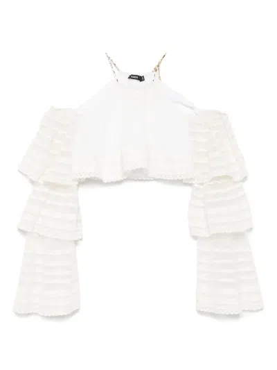Amen Lace-detailed Blouse In White