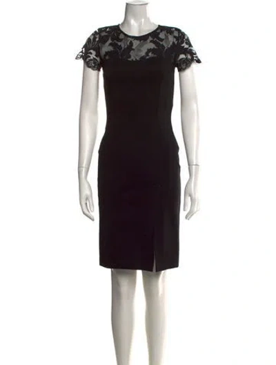 Pre-owned Amen Lace Pattern Knee-length Dress In Black