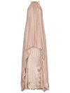 Amen Pink Silk Chiffon Dress With Chain Detailing In Pink