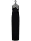 Amen Crystal-embellished Gown In Black