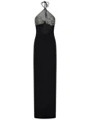 Amen Crystal-embellished Gown In Black