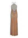 AMEN LONG NUDE TULLE DRESS