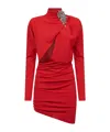 Amen Asymmetric Midi Dress In Red