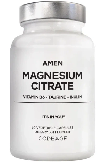 Amen Magnesium Citrate, Vitamin B6, Taurine, Inulin Chicory Root, Supplement In White