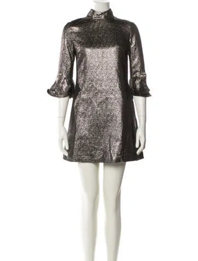 Pre-owned Amen Mock Neck Mini Dress W/ Tags In Black