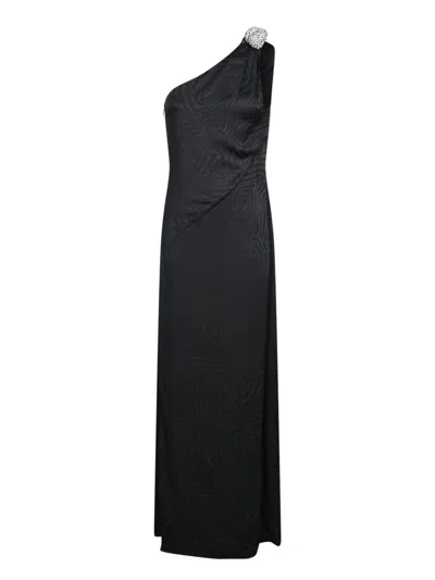 Amen One-shoulder Dress With Draped Side In Black