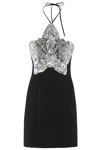 Amen In Crepe W Embr Orchd In Black